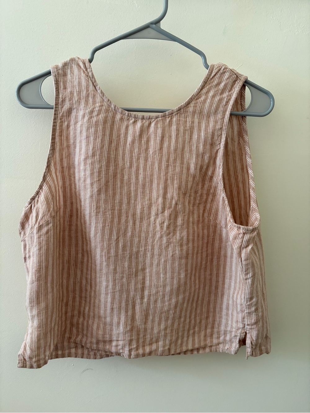 Madewell Tie-Back Scoopneck Top in 100% Linen size M - Picture 2 of 10